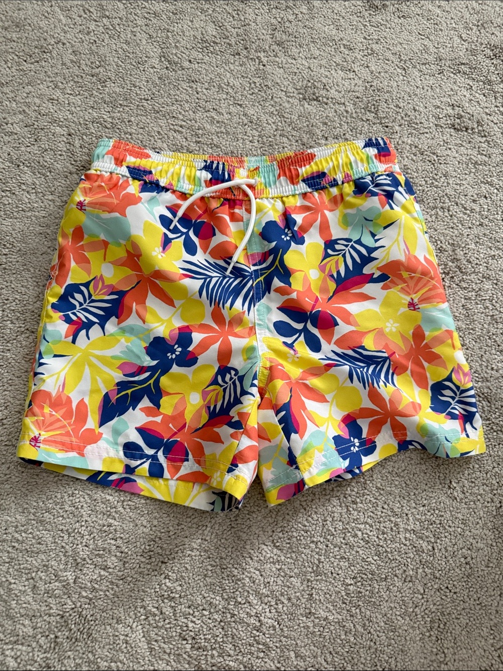 Janie and Jack Bright Floral Multi-Color Kids Swim Trunks